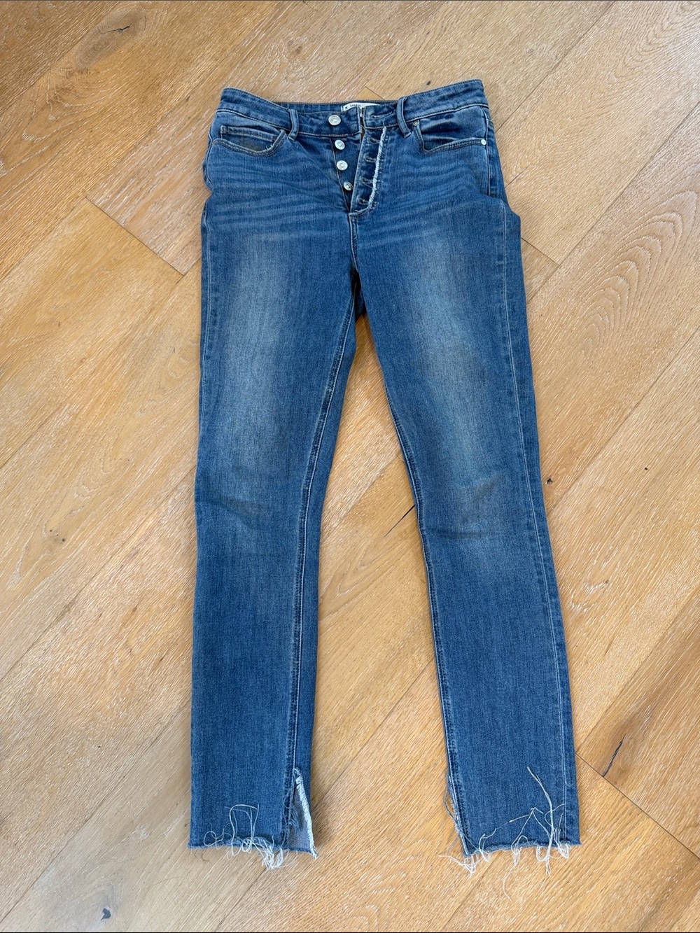 Paige Margot Skinny Jean Frayed Button Fly